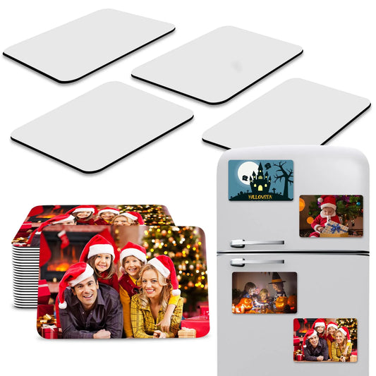 10Pcs Sublimation Blanks Fridge Magnets Personalized Sublimation Blanks Products For Fridge Home Kitchen Office Decoration